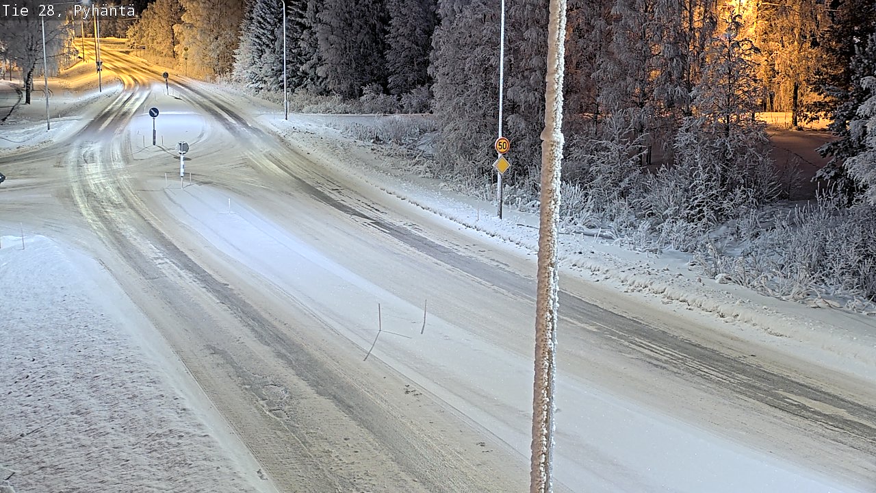 Weather Camera Image Väg 28 Pyhäntä, Pyhäntä, Pohjois-Pohjanmaa