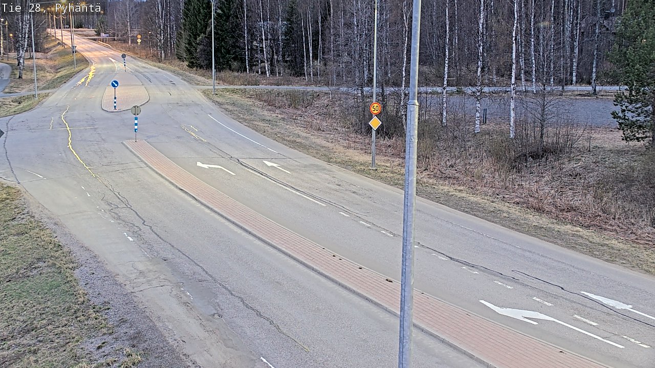 Weather Camera Image Road 28 Pyhäntä, Pyhäntä, Pohjois-Pohjanmaa