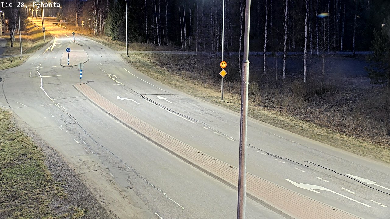 Weather Camera Image Road 28 Pyhäntä, Pyhäntä, Pohjois-Pohjanmaa