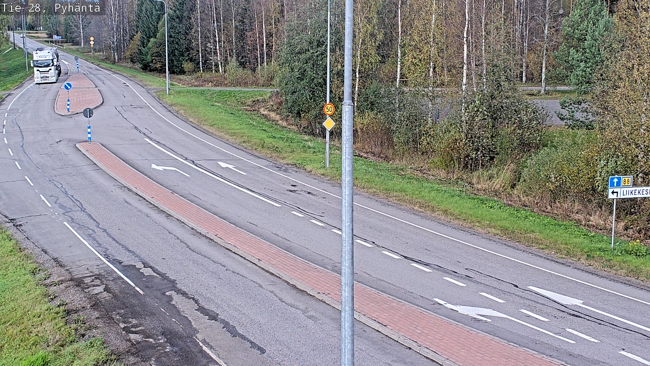 Weather Camera Image Väg 28 Pyhäntä, Pyhäntä, Pohjois-Pohjanmaa