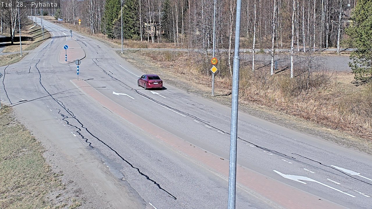Kelikamerat Kuva Tie 28 Pyhäntä, Pyhäntä, Pohjois-Pohjanmaa