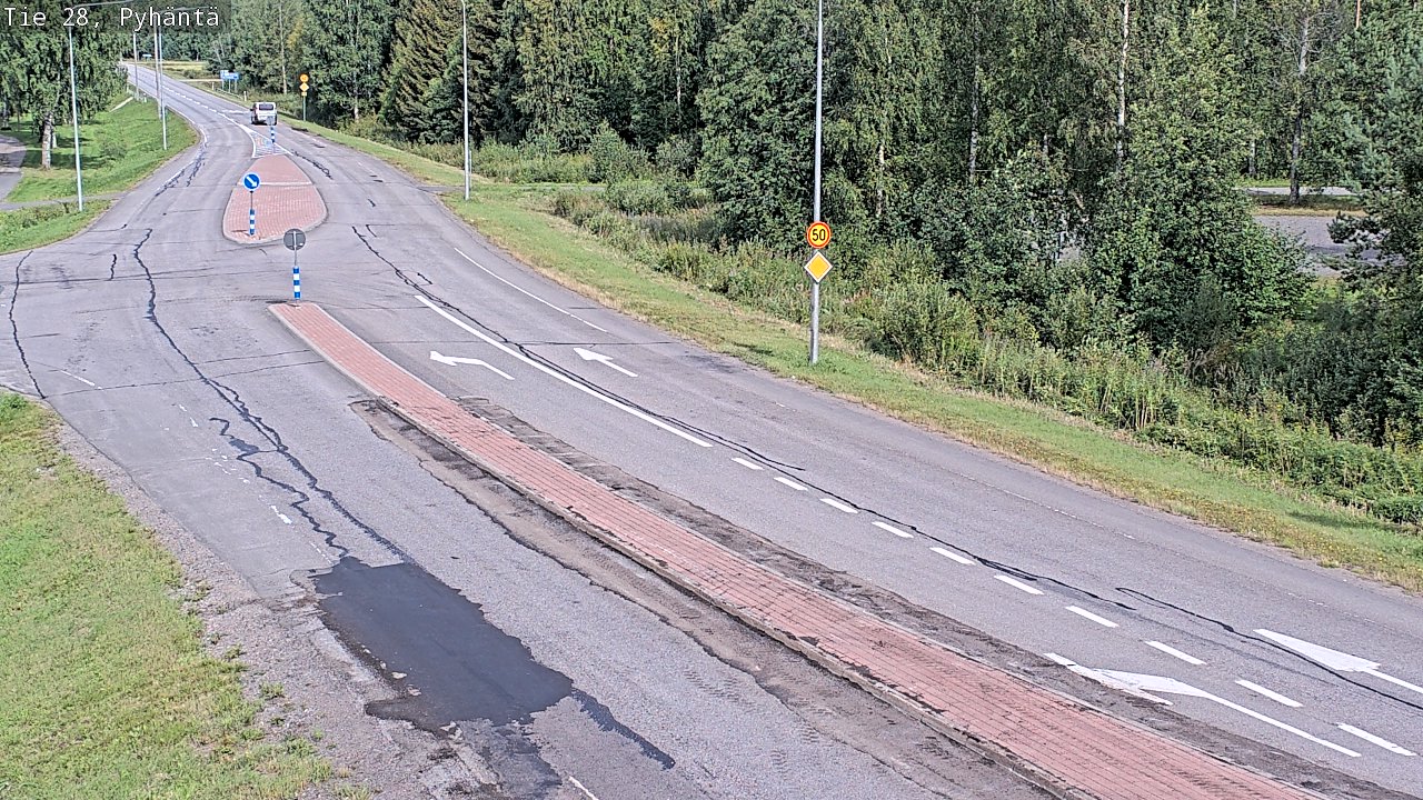 Weather Camera Image Road 28 Pyhäntä, Pyhäntä, Pohjois-Pohjanmaa
