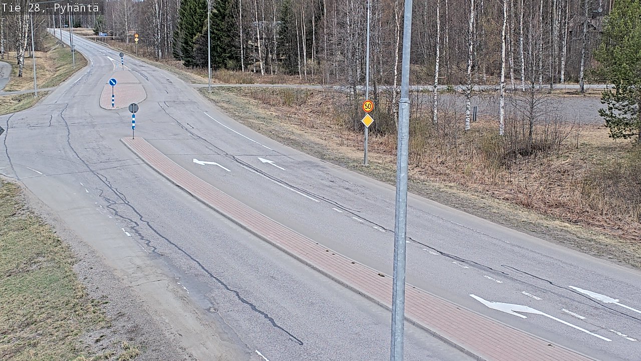 Weather Camera Image Väg 28 Pyhäntä, Pyhäntä, Pohjois-Pohjanmaa