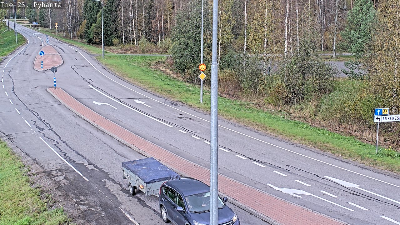 Weather Camera Image Väg 28 Pyhäntä, Pyhäntä, Pohjois-Pohjanmaa