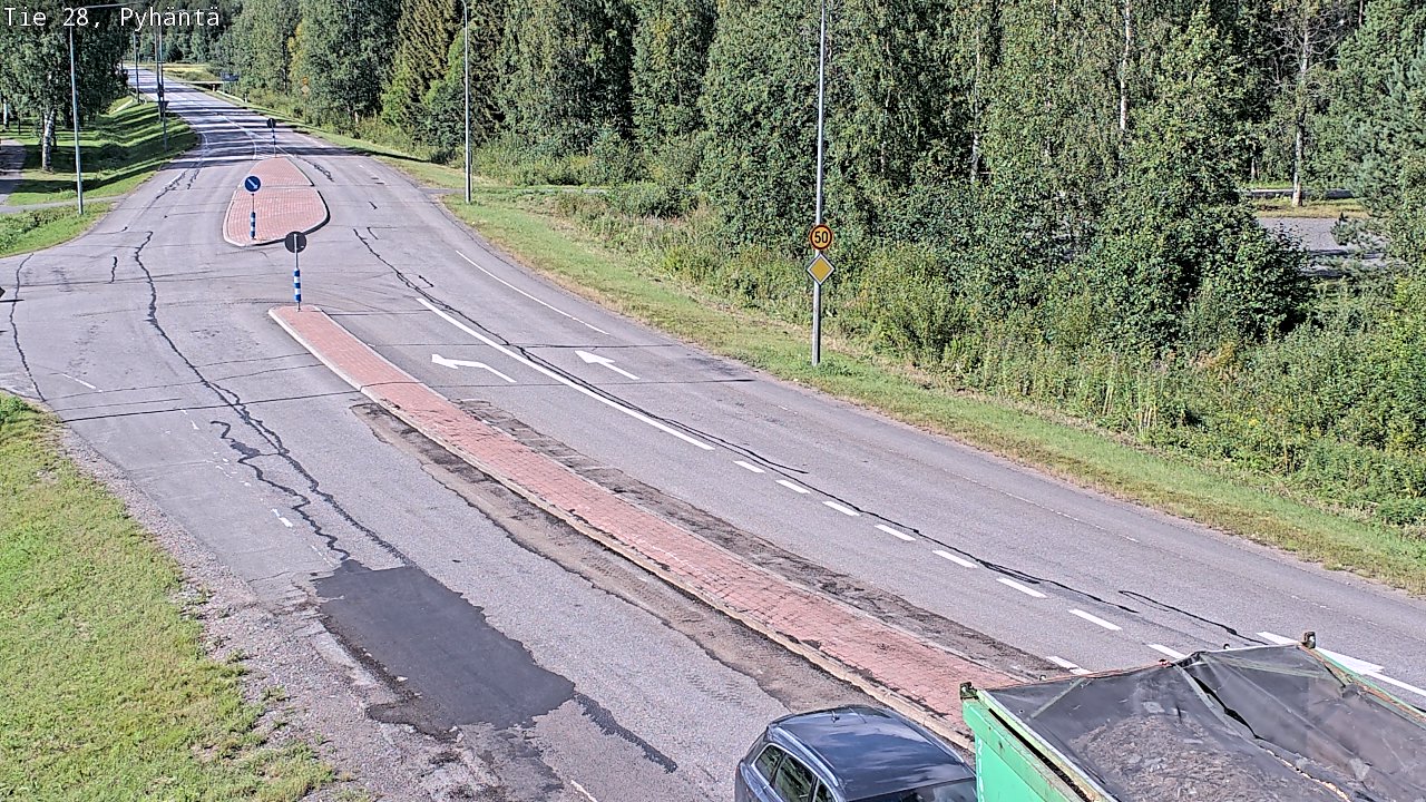 Kelikamerat Kuva Tie 28 Pyhäntä, Pyhäntä, Pohjois-Pohjanmaa