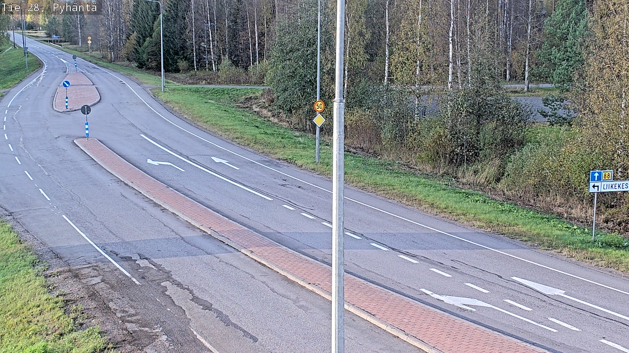 Weather Camera Image Väg 28 Pyhäntä, Pyhäntä, Pohjois-Pohjanmaa