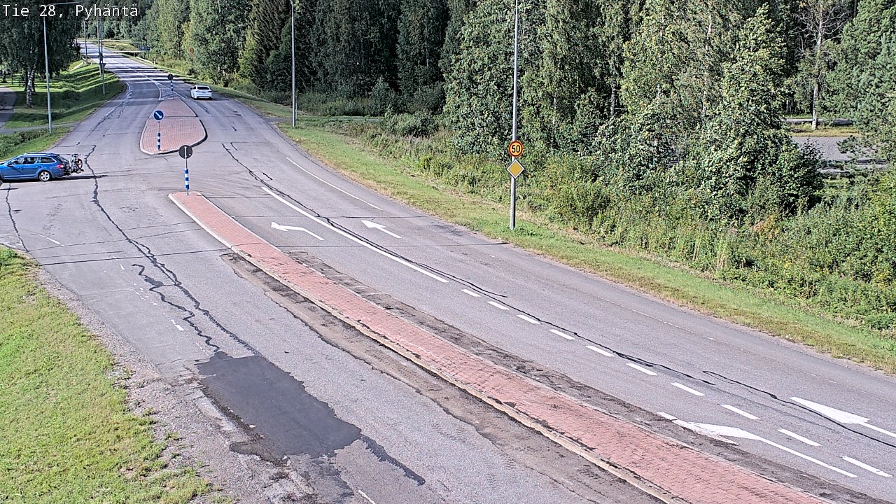 Kelikamerat Kuva Tie 28 Pyhäntä, Pyhäntä, Pohjois-Pohjanmaa