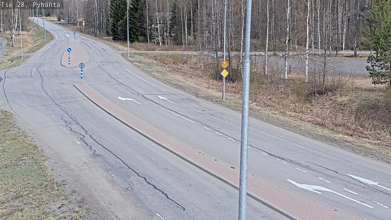 Weather Camera Image Väg 28 Pyhäntä, Pyhäntä, Pohjois-Pohjanmaa