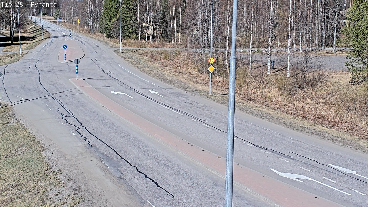 Kelikamerat Kuva Tie 28 Pyhäntä, Pyhäntä, Pohjois-Pohjanmaa