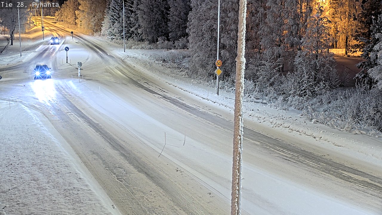 Weather Camera Image Road 28 Pyhäntä, Pyhäntä, Pohjois-Pohjanmaa