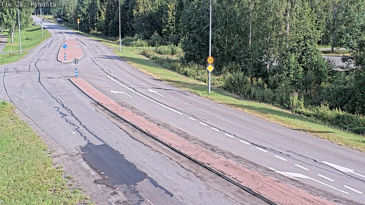 Weather Camera Image Road 28 Pyhäntä, Pyhäntä, Pohjois-Pohjanmaa