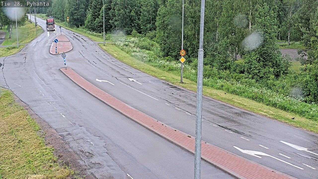 Weather Camera Image Väg 28 Pyhäntä, Pyhäntä, Pohjois-Pohjanmaa