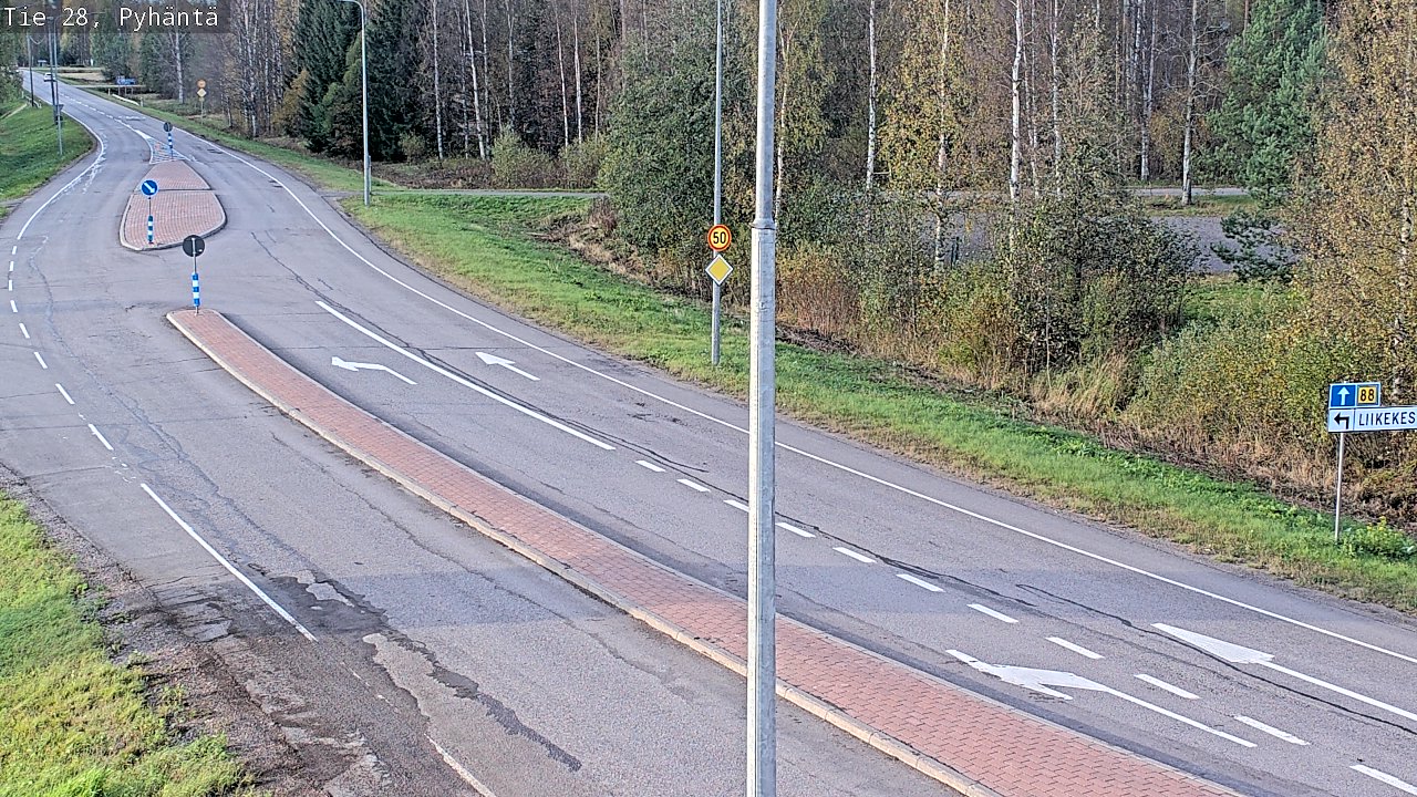 Weather Camera Image Väg 28 Pyhäntä, Pyhäntä, Pohjois-Pohjanmaa