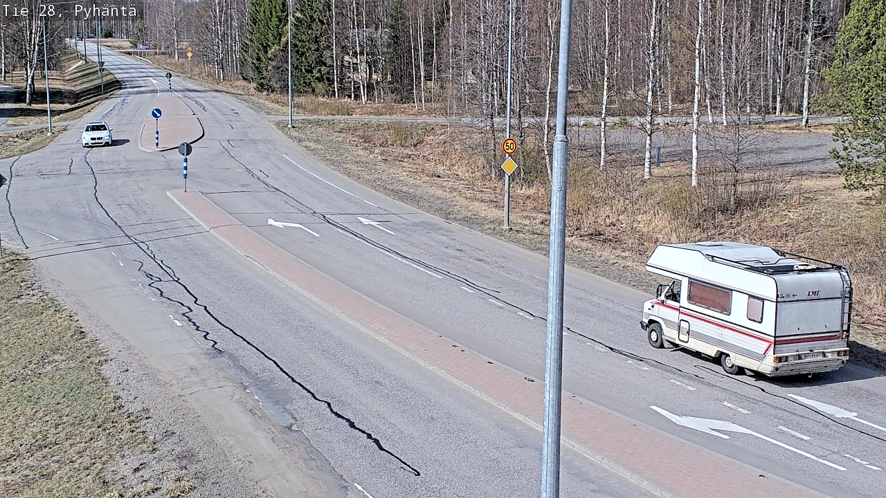 Kelikamerat Kuva Tie 28 Pyhäntä, Pyhäntä, Pohjois-Pohjanmaa