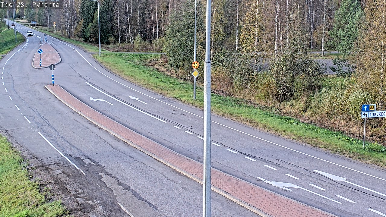 Weather Camera Image Väg 28 Pyhäntä, Pyhäntä, Pohjois-Pohjanmaa