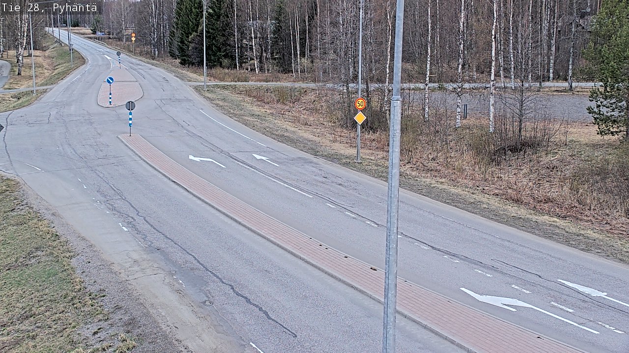 Weather Camera Image Road 28 Pyhäntä, Pyhäntä, Pohjois-Pohjanmaa