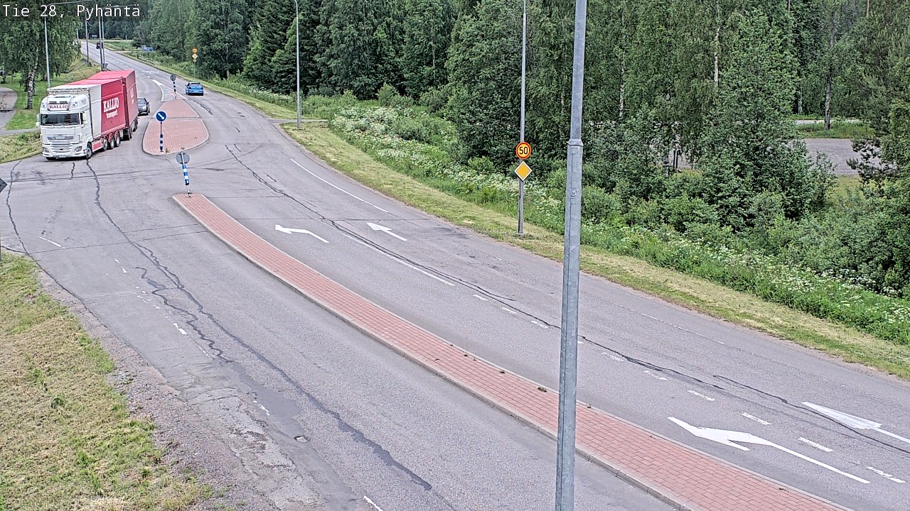 Kelikamerat Kuva Tie 28 Pyhäntä, Pyhäntä, Pohjois-Pohjanmaa