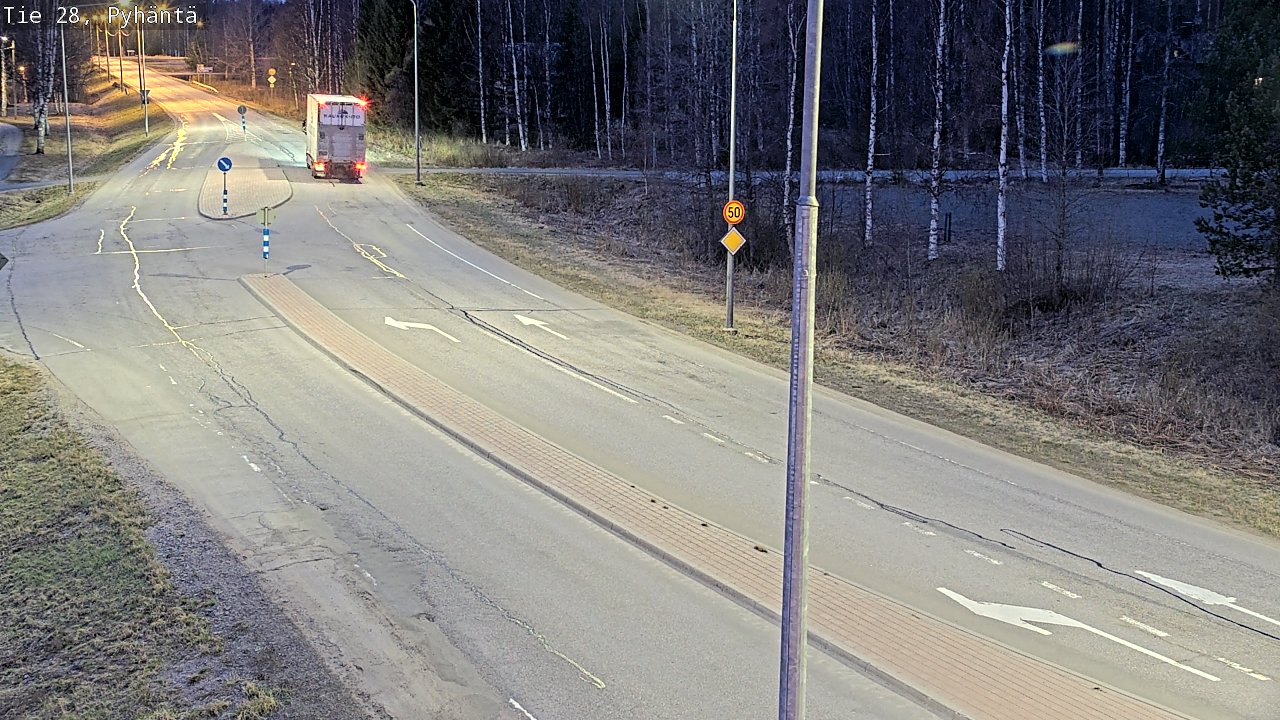 Weather Camera Image Road 28 Pyhäntä, Pyhäntä, Pohjois-Pohjanmaa