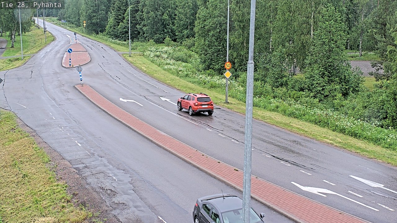 Weather Camera Image Väg 28 Pyhäntä, Pyhäntä, Pohjois-Pohjanmaa