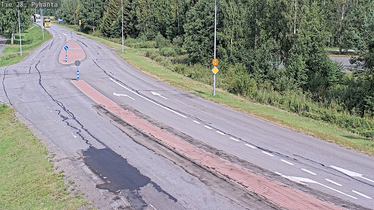 Weather Camera Image Road 28 Pyhäntä, Pyhäntä, Pohjois-Pohjanmaa