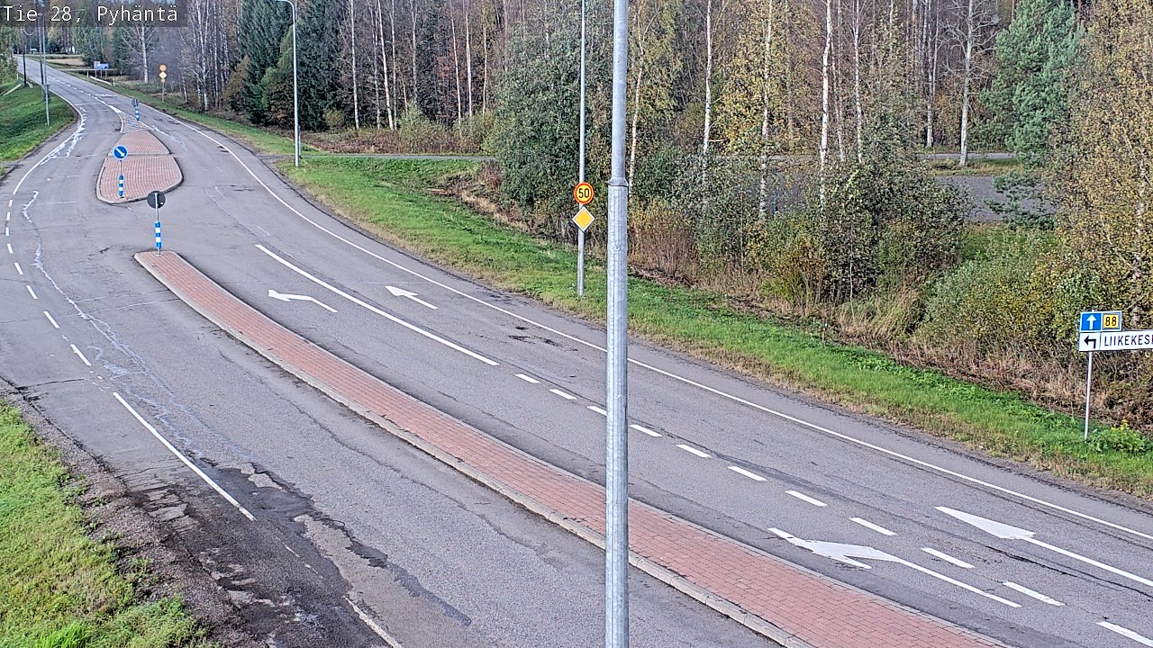 Weather Camera Image Väg 28 Pyhäntä, Pyhäntä, Pohjois-Pohjanmaa