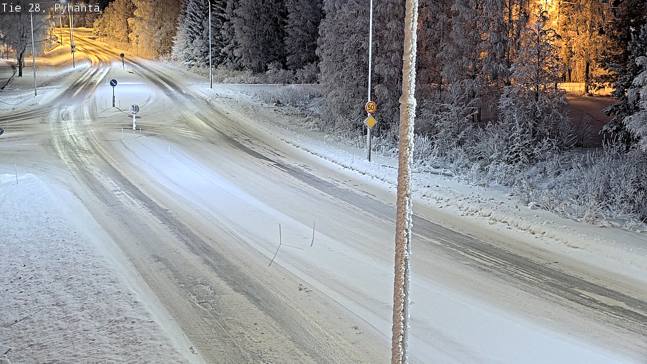 Weather Camera Image Road 28 Pyhäntä, Pyhäntä, Pohjois-Pohjanmaa