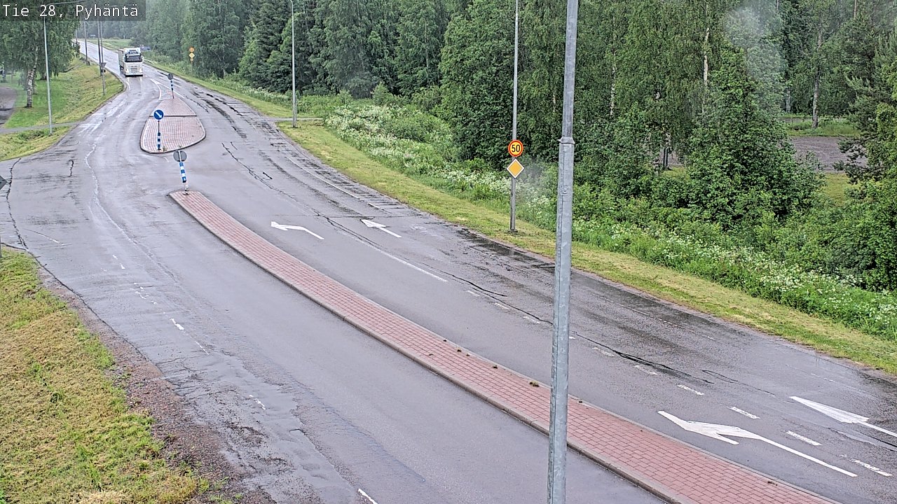Weather Camera Image Väg 28 Pyhäntä, Pyhäntä, Pohjois-Pohjanmaa