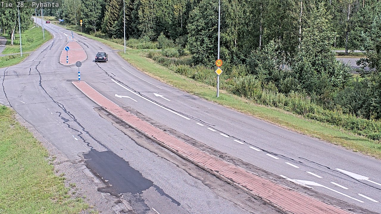 Weather Camera Image Road 28 Pyhäntä, Pyhäntä, Pohjois-Pohjanmaa