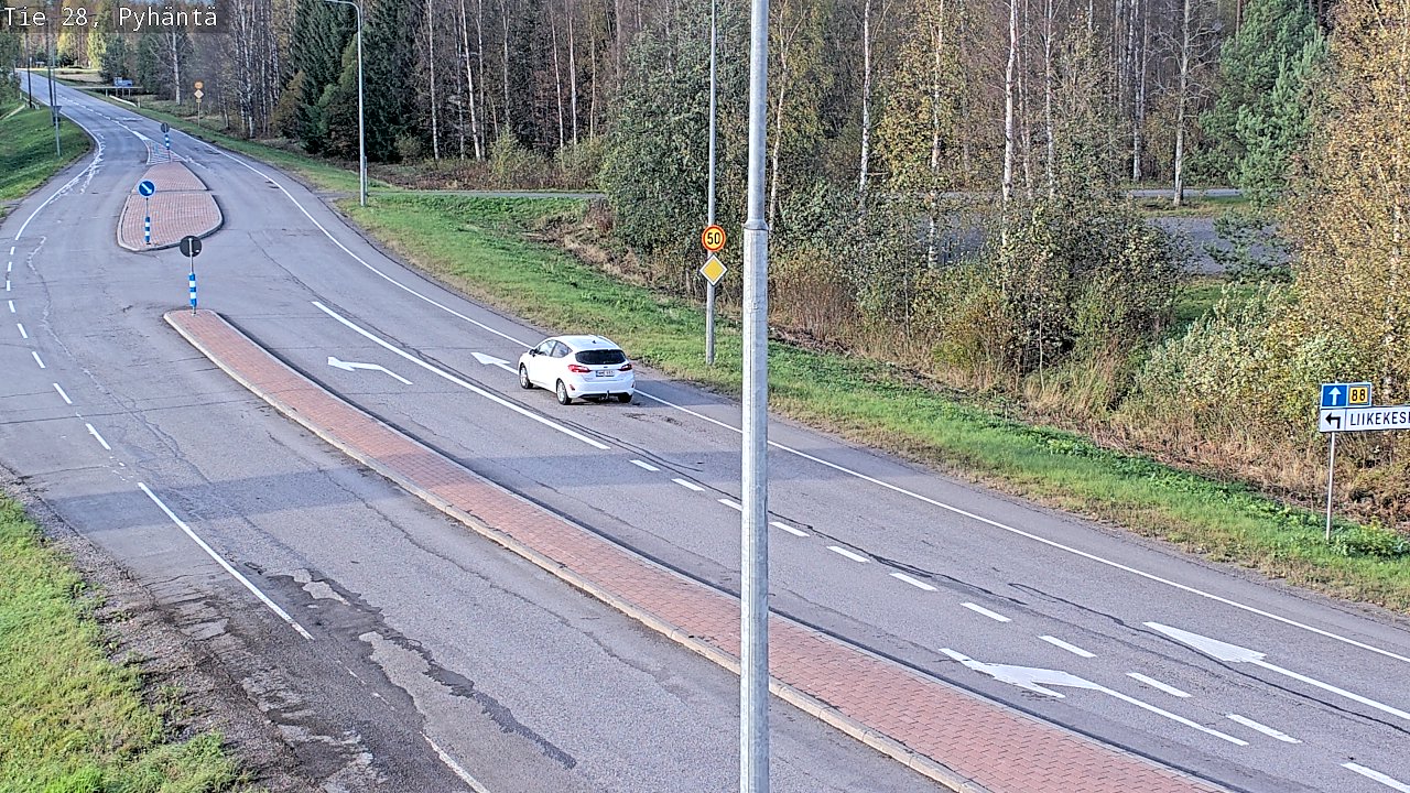 Weather Camera Image Väg 28 Pyhäntä, Pyhäntä, Pohjois-Pohjanmaa