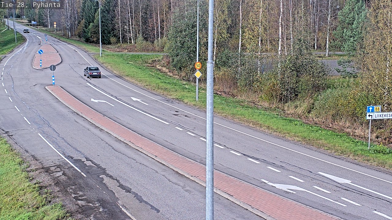 Weather Camera Image Väg 28 Pyhäntä, Pyhäntä, Pohjois-Pohjanmaa