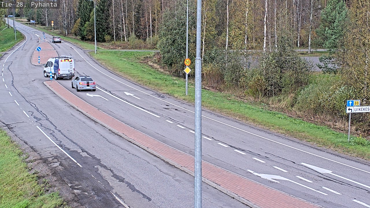 Weather Camera Image Väg 28 Pyhäntä, Pyhäntä, Pohjois-Pohjanmaa