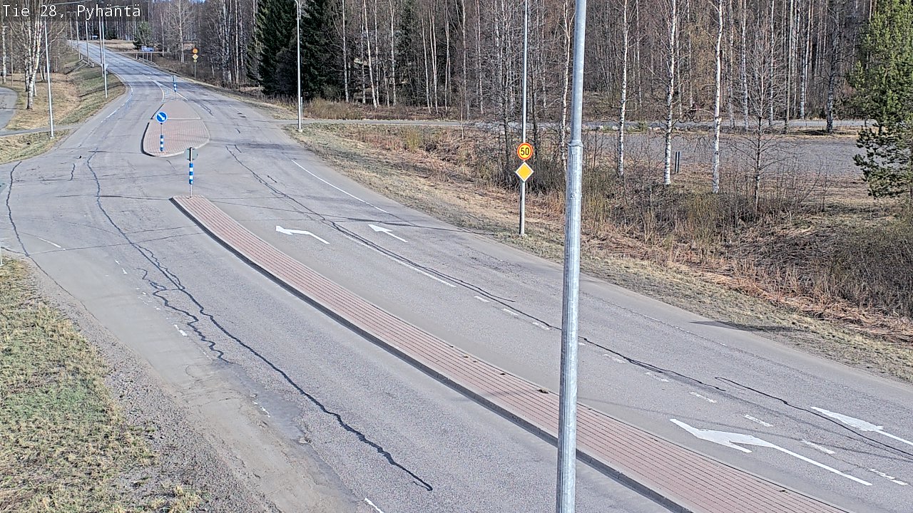 Weather Camera Image Väg 28 Pyhäntä, Pyhäntä, Pohjois-Pohjanmaa