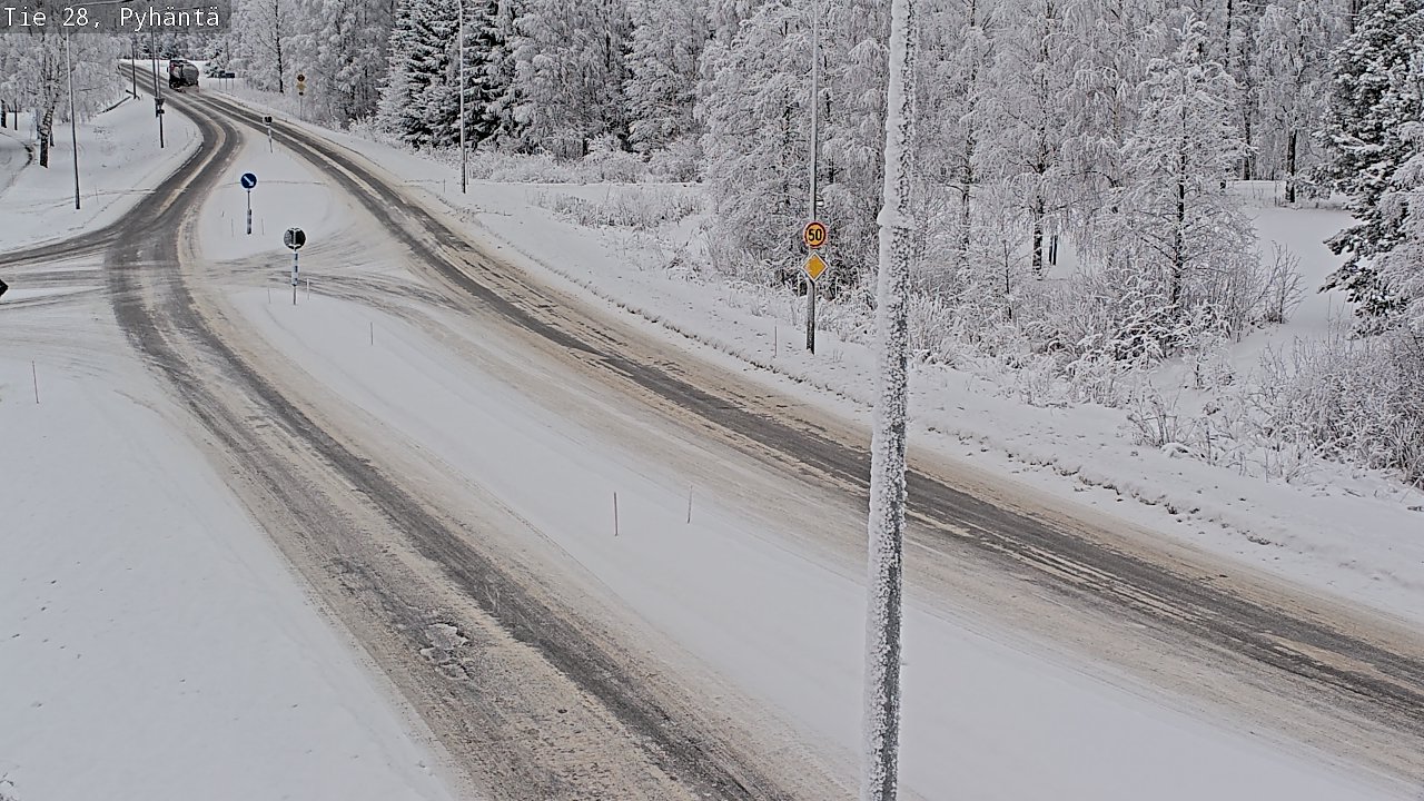 Kelikamerat Kuva Tie 28 Pyhäntä, Pyhäntä, Pohjois-Pohjanmaa