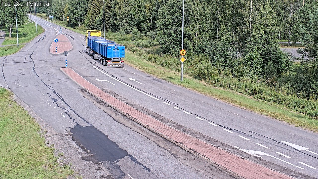 Weather Camera Image Road 28 Pyhäntä, Pyhäntä, Pohjois-Pohjanmaa