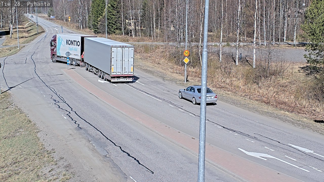 Kelikamerat Kuva Tie 28 Pyhäntä, Pyhäntä, Pohjois-Pohjanmaa