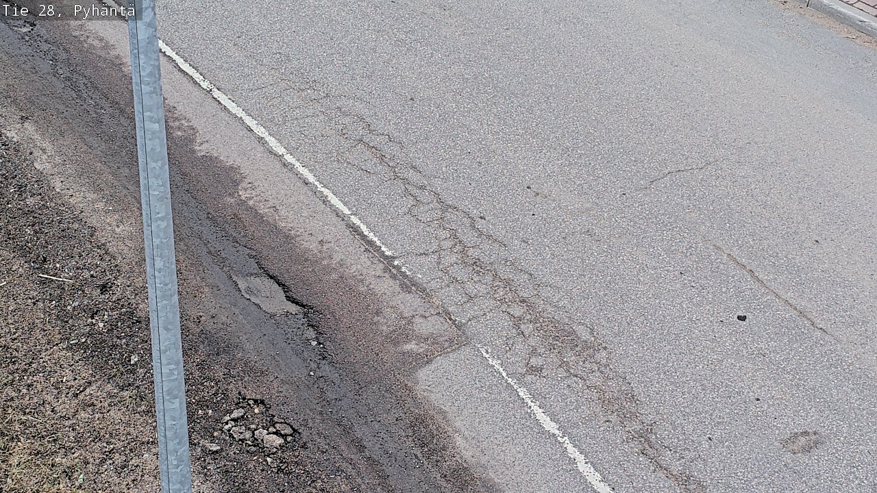 Weather Camera Image Väg 28 Pyhäntä, Pyhäntä, Pohjois-Pohjanmaa