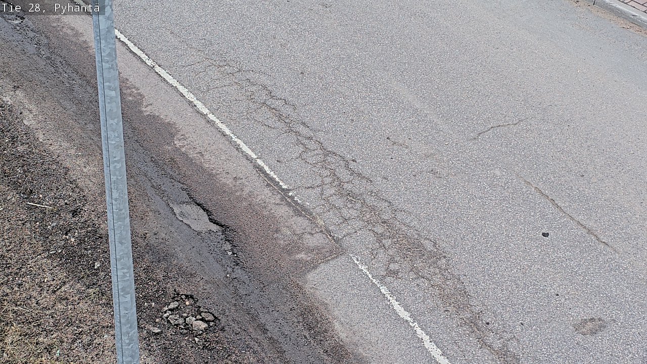 Weather Camera Image Väg 28 Pyhäntä, Pyhäntä, Pohjois-Pohjanmaa