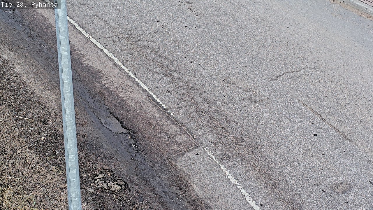 Weather Camera Image Väg 28 Pyhäntä, Pyhäntä, Pohjois-Pohjanmaa
