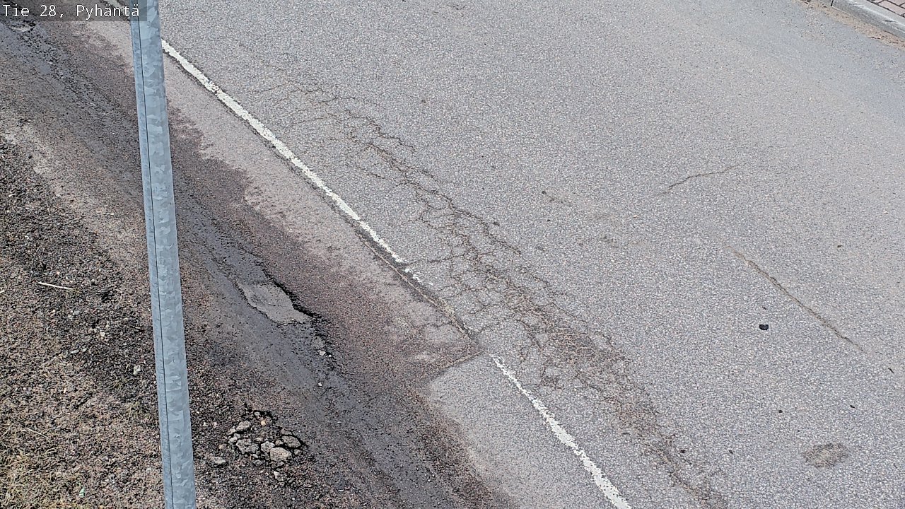 Weather Camera Image Väg 28 Pyhäntä, Pyhäntä, Pohjois-Pohjanmaa