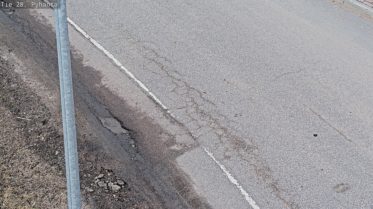 Weather Camera Image Väg 28 Pyhäntä, Pyhäntä, Pohjois-Pohjanmaa