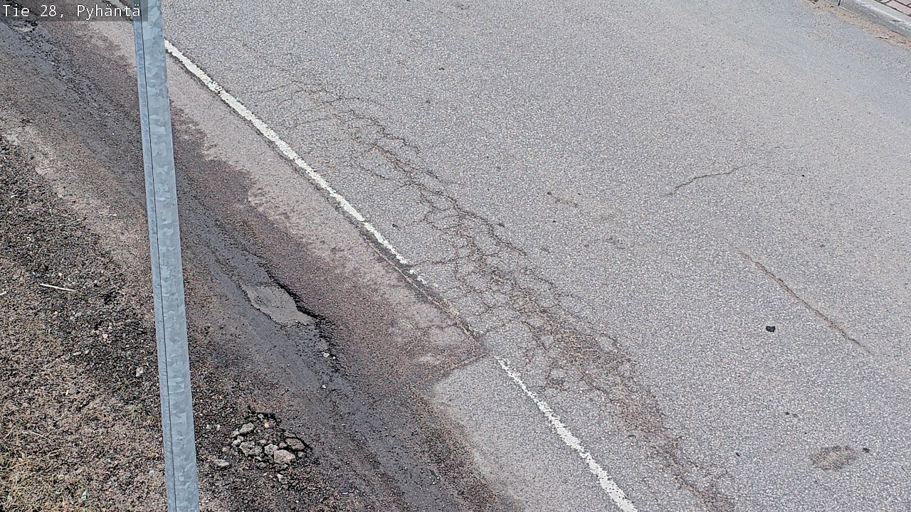 Weather Camera Image Väg 28 Pyhäntä, Pyhäntä, Pohjois-Pohjanmaa