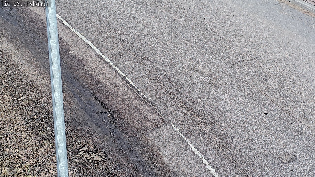 Weather Camera Image Väg 28 Pyhäntä, Pyhäntä, Pohjois-Pohjanmaa