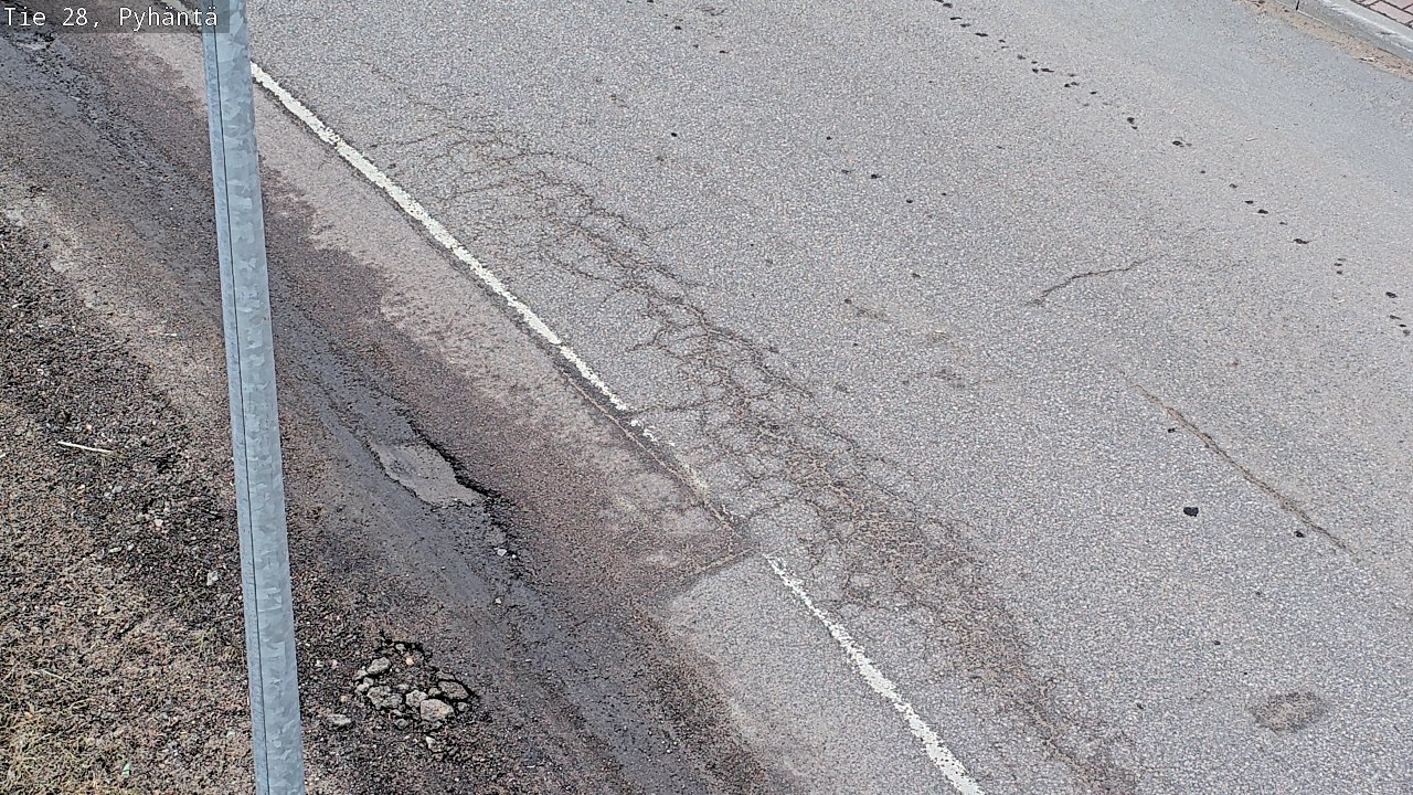 Weather Camera Image Väg 28 Pyhäntä, Pyhäntä, Pohjois-Pohjanmaa