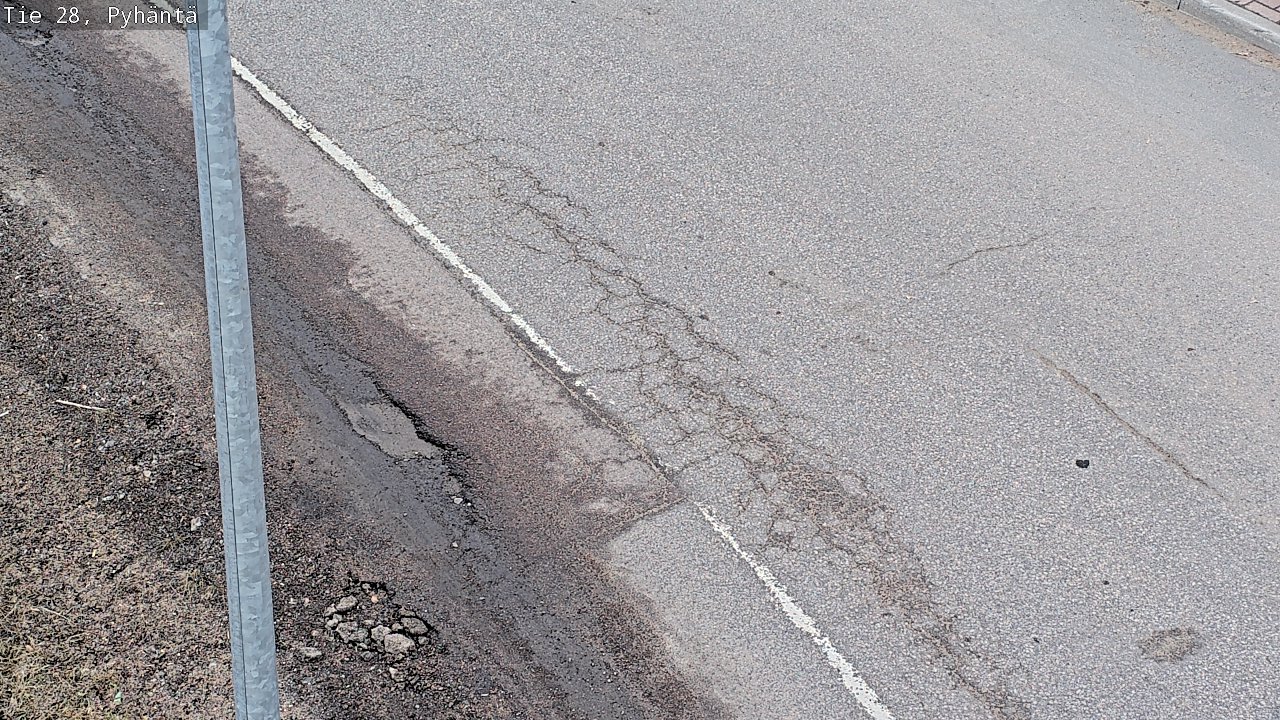 Weather Camera Image Väg 28 Pyhäntä, Pyhäntä, Pohjois-Pohjanmaa