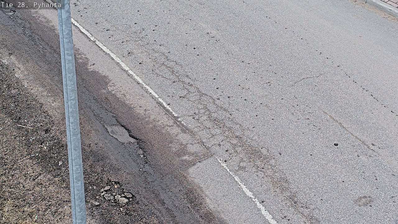 Weather Camera Image Väg 28 Pyhäntä, Pyhäntä, Pohjois-Pohjanmaa