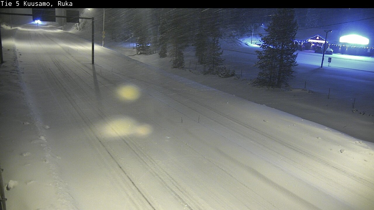 Weather Camera Image Väg 5 Kuusamo, Ruka, Kuusamo, Pohjois-Pohjanmaa