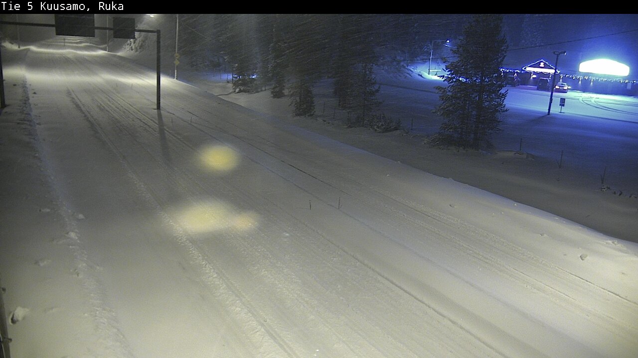 Weather Camera Image Väg 5 Kuusamo, Ruka, Kuusamo, Pohjois-Pohjanmaa