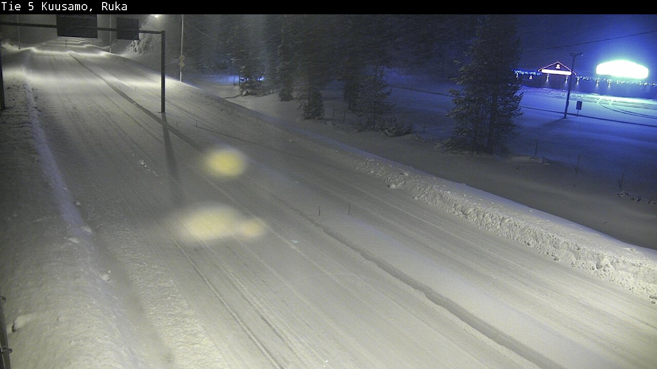 Weather Camera Image Väg 5 Kuusamo, Ruka, Kuusamo, Pohjois-Pohjanmaa