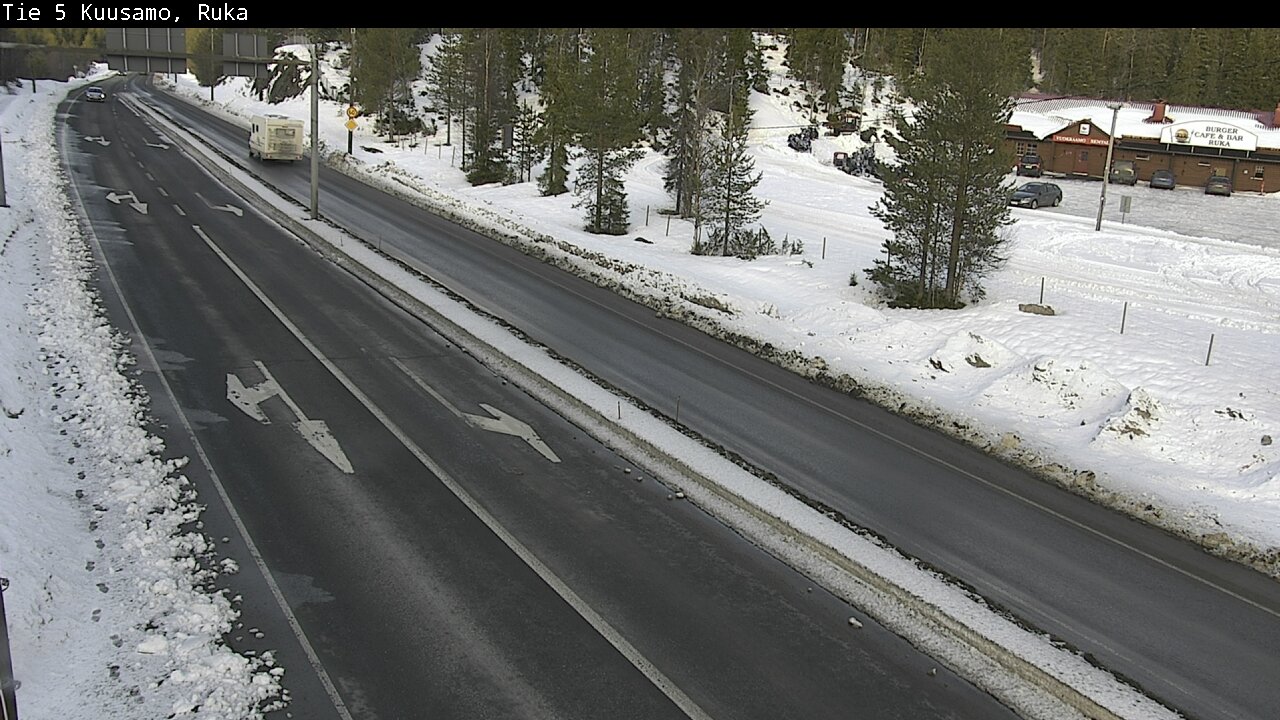 Weather Camera Image Väg 5 Kuusamo, Ruka, Kuusamo, Pohjois-Pohjanmaa
