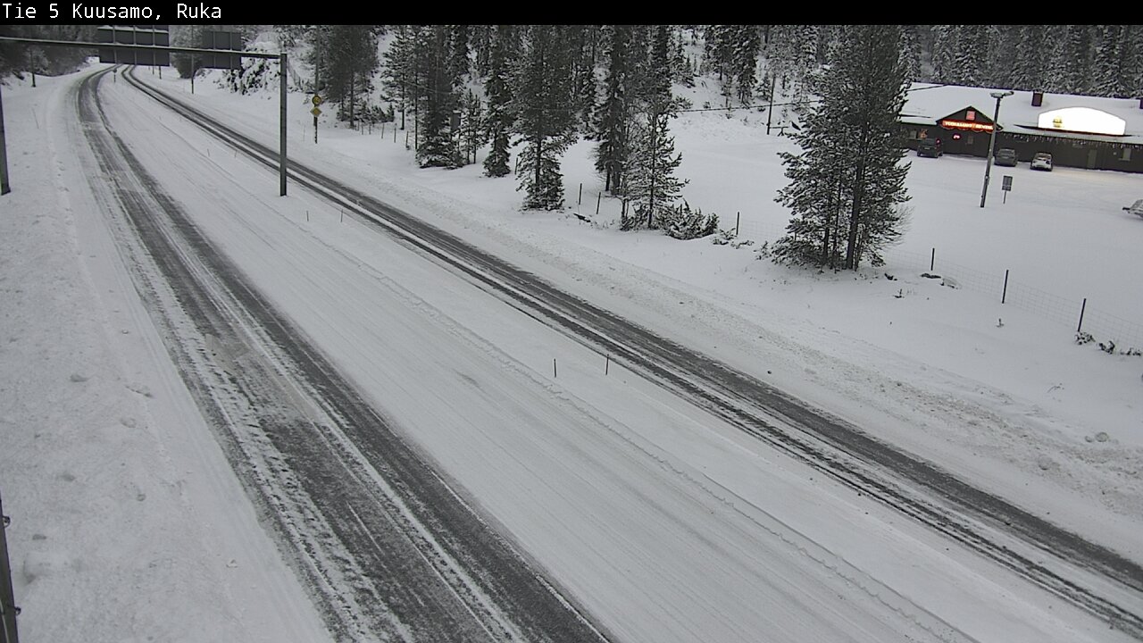 Weather Camera Image Väg 5 Kuusamo, Ruka, Kuusamo, Pohjois-Pohjanmaa